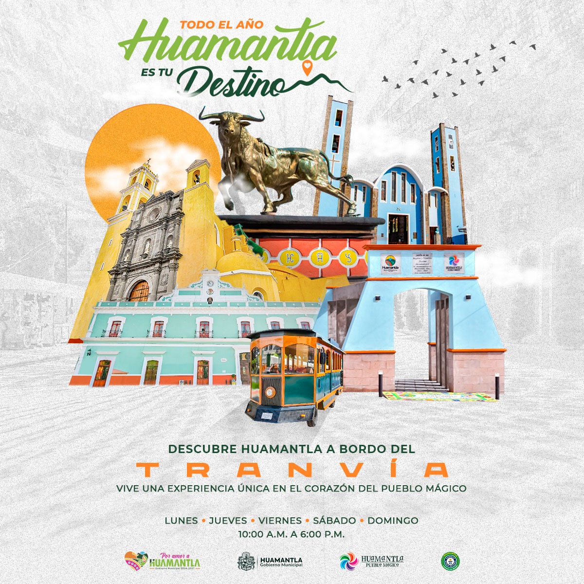 Descubre Huamantla a bordo del tranvía y vive una experiencia única en el corazón del pueblo mágico